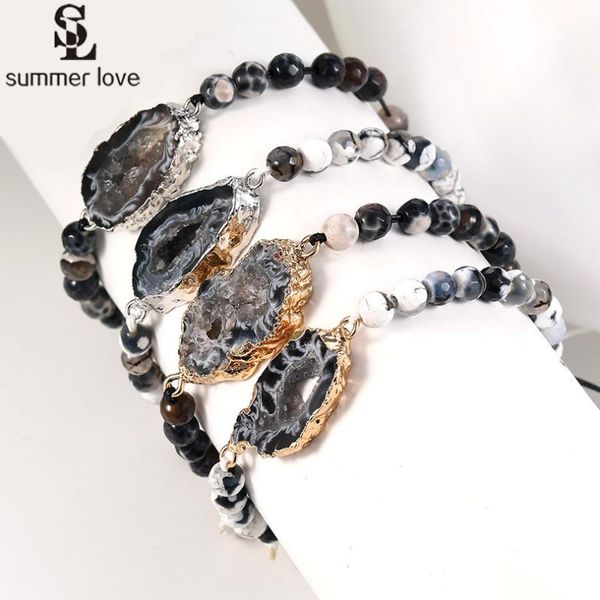 charm bracelets 2021 trendy natural stone bead bracelet women men adjustable crystal druzy strand fashion design jewelry, Golden;silver
charm bracelets 2021 trendy natural stone bead bracelet women men adjustable crystal druzy strand fashion design jewelry, Golden;silver