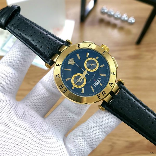 daydate men shiny gold quartz watch leather band fashion quality star style automatic date casual men watches all dial working chronograph, Slivery;brown
daydate men shiny gold quartz watch leather band fashion quality star style automatic date casual men watches all dial working chronograph, Slivery;brown