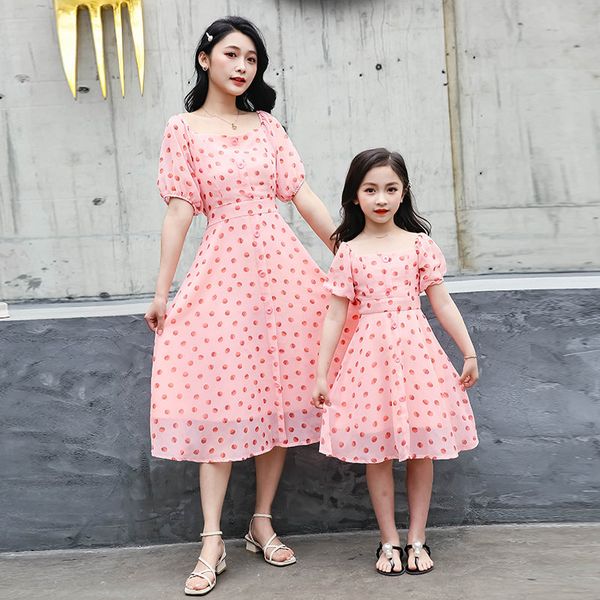 new summer mom and daughter polka dot chiffon dress princess party dress clothing fashion style mother daughter matching clothes, Blue
new summer mom and daughter polka dot chiffon dress princess party dress clothing fashion style mother daughter matching clothes, Blue