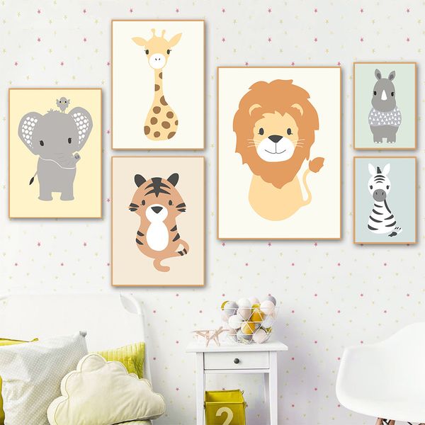 lion elephant giraffe wall art baby animal print nursery canvas poster painting nordic wall pictures kids baby room decoration
lion elephant giraffe wall art baby animal print nursery canvas poster painting nordic wall pictures kids baby room decoration