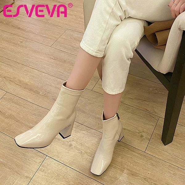 esveva 2021 cow leather ankle boots women boots winter women shoes pointed toe crystal heel zipper size 34-39, Black
esveva 2021 cow leather ankle boots women boots winter women shoes pointed toe crystal heel zipper size 34-39, Black