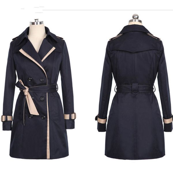 wholesale-vangull trench coat for women 2020 fashion turn-down collar double breasted contrast color long coats plus size casaco feminino, Tan;black
wholesale-vangull trench coat for women 2020 fashion turn-down collar double breasted contrast color long coats plus size casaco feminino, Tan;black