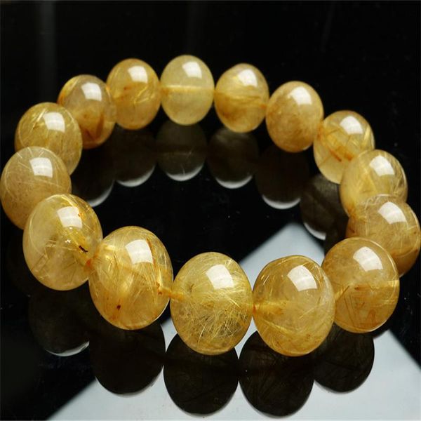 women mens stretch bracelets fashion jewelry 15mm big genuine natural titanium rutilated quartz crystal round bead bracelet, Black
women mens stretch bracelets fashion jewelry 15mm big genuine natural titanium rutilated quartz crystal round bead bracelet, Black