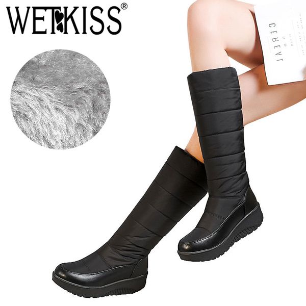 wetkiss new snow boots women platform boot knee high winter soft warm down cotton footwear cleated fashion walkable ladies shoes, Black
wetkiss new snow boots women platform boot knee high winter soft warm down cotton footwear cleated fashion walkable ladies shoes, Black