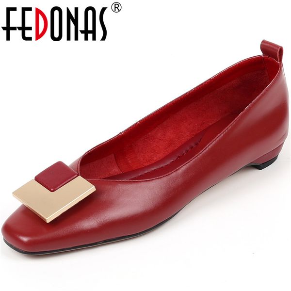 fedonas shallow genuine leather women loafers metal decoration square toe low heels pumps summer autumn party casual shoes woman, Black
fedonas shallow genuine leather women loafers metal decoration square toe low heels pumps summer autumn party casual shoes woman, Black