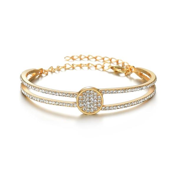 fashion double layers charms round crystal bracelets for women girls rose gold color rhinestones paved female jewelry gifts, Golden;silver
fashion double layers charms round crystal bracelets for women girls rose gold color rhinestones paved female jewelry gifts, Golden;silver