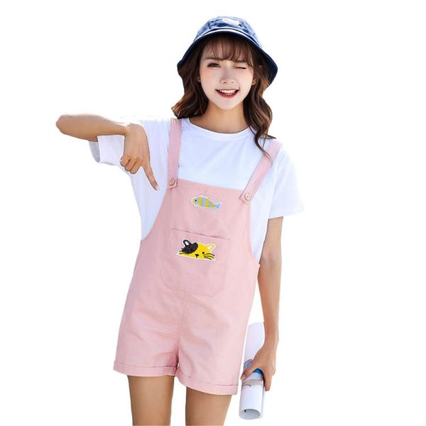 sweet cute cartoon embroidery student playsuit fresh feeling shorts women rompers summer casual loose cotton girls playsuits, Black;white
sweet cute cartoon embroidery student playsuit fresh feeling shorts women rompers summer casual loose cotton girls playsuits, Black;white