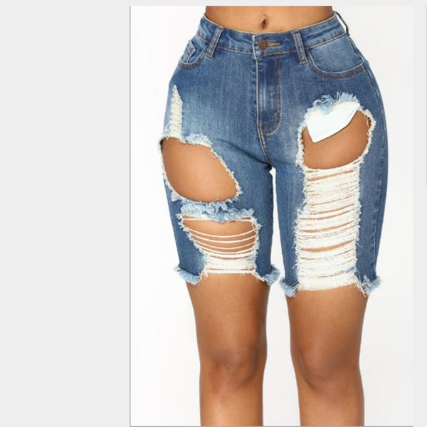 new women ladies denim skinny ripped shorts high waist hole destroyed draped stretch bodycon jeans slim shorts, Blue
new women ladies denim skinny ripped shorts high waist hole destroyed draped stretch bodycon jeans slim shorts, Blue