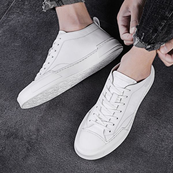 brand 2020 new autumn white leather men shoes casual classic fashion comfortable sneakers for male footwear leather shoes %, Black
brand 2020 new autumn white leather men shoes casual classic fashion comfortable sneakers for male footwear leather shoes %, Black
