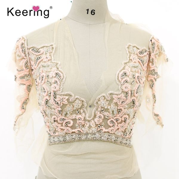 elegant dark v pink beads rhinestone bodice for bridal dress diy wdp-029
elegant dark v pink beads rhinestone bodice for bridal dress diy wdp-029