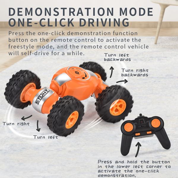 rc car 4wd remote control off road car stunt remote control climbing vehicle 360 degree rotation children electric toys