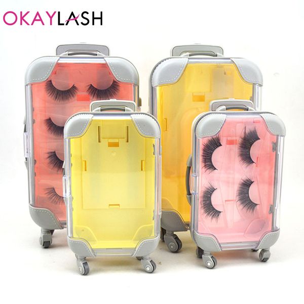 false eyelashes okaylash fashionable luxury eyelash suitcase empty lash packaging box pink yellow luggage case
false eyelashes okaylash fashionable luxury eyelash suitcase empty lash packaging box pink yellow luggage case