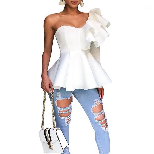 womens tees slim big swing solid color vestidos womens designer tshirts fashion party one shoulder ruffle, White
womens tees slim big swing solid color vestidos womens designer tshirts fashion party one shoulder ruffle, White