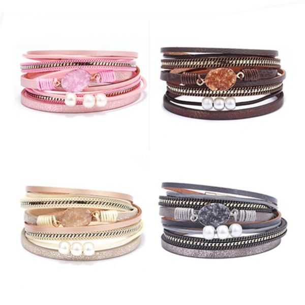 wholesale silver plated multi layer leather with oval many colors crystal dyed link chain bracelet ethnic jewelry, Black
wholesale silver plated multi layer leather with oval many colors crystal dyed link chain bracelet ethnic jewelry, Black