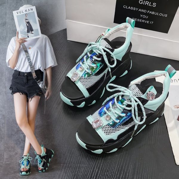 sandals designers women platform chunky shoes brand fashion lace up woman 9cm height increasing wedge sandal beach casual, Black
sandals designers women platform chunky shoes brand fashion lace up woman 9cm height increasing wedge sandal beach casual, Black