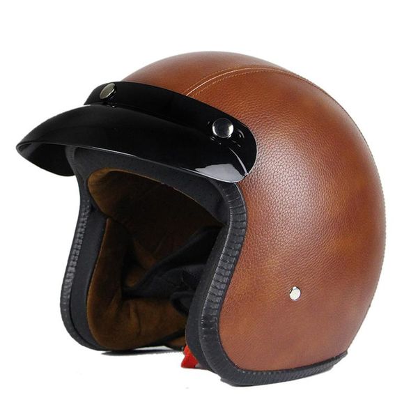 3/4 leather open face motorcycle helmet jet vintage retro flat helmet scooter motorbike with visor
3/4 leather open face motorcycle helmet jet vintage retro flat helmet scooter motorbike with visor