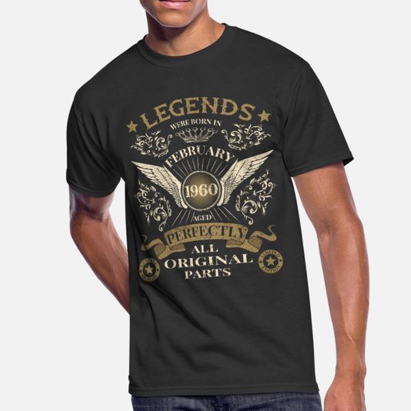 60th birthday legends were born in february 1960 t shirt men designer cotton plus size 3xl cool casual spring autumn letters shirt 
60th birthday legends were born in february 1960 t shirt men designer cotton plus size 3xl cool casual spring autumn letters shirt