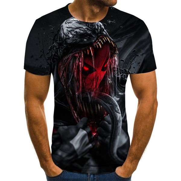 new male 3d venom 3d print shirts hentai funny horror men clothing