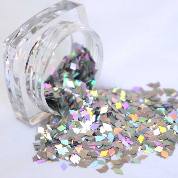 1 bottle holographic silver nail flakes rhombus shape nail art glitter sequins mini slice paillette sparkly art decoration, Silver;gold
1 bottle holographic silver nail flakes rhombus shape nail art glitter sequins mini slice paillette sparkly art decoration, Silver;gold