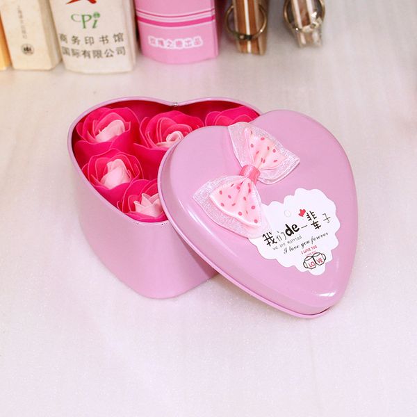 party favor 2boxes/set heart shaped tin box 6 pieces rose soap flower valentine's day christmas mother's gift simulation
party favor 2boxes/set heart shaped tin box 6 pieces rose soap flower valentine's day christmas mother's gift simulation