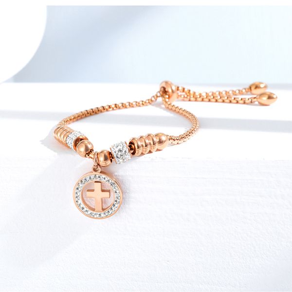 rose gold beads bracelets womens couple bracelet adjustable stainless steel fashion zircon cross round bracelets pendant jewelry, Golden;silver
rose gold beads bracelets womens couple bracelet adjustable stainless steel fashion zircon cross round bracelets pendant jewelry, Golden;silver