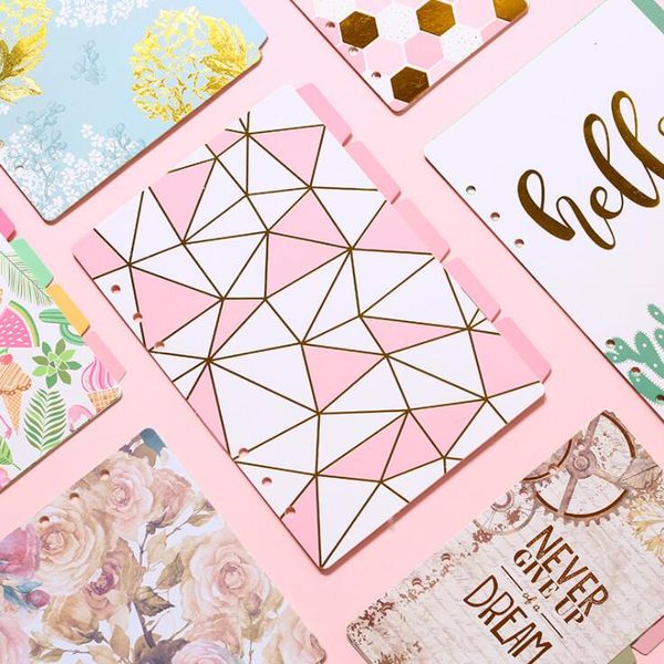 notepads 5pcs vintage flower kawaii a5 a6 loose leaf spiral binder index separator page dividers for lovedoki diary book stationery, Purple;pink
notepads 5pcs vintage flower kawaii a5 a6 loose leaf spiral binder index separator page dividers for lovedoki diary book stationery, Purple;pink