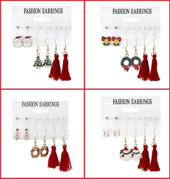 christmas earring set 6pairs/set santa claus/christmas tree/snowman tassel earrings christmas jewelry christmas gift, Silver
christmas earring set 6pairs/set santa claus/christmas tree/snowman tassel earrings christmas jewelry christmas gift, Silver