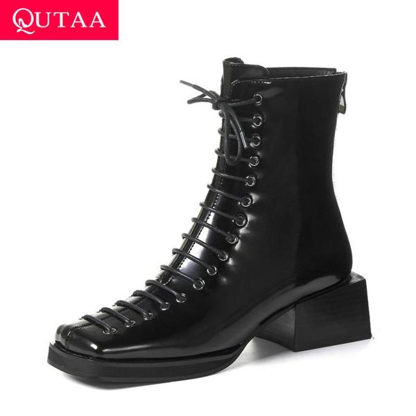 qutaa 2021 ботильоны площади каблука узелок zipper короткие сапоги осень зима из натуральной кожи площади toe женская обувь размер 34-39, Black
qutaa 2021 ботильоны площади каблука узелок zipper короткие сапоги осень зима из натуральной кожи площади toe женская обувь размер 34-39, Black