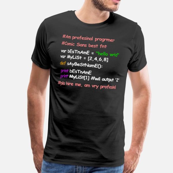 very professional programer t shirt men printing 100% cotton o neck anti-wrinkle new fashion spring unique shirt
very professional programer t shirt men printing 100% cotton o neck anti-wrinkle new fashion spring unique shirt