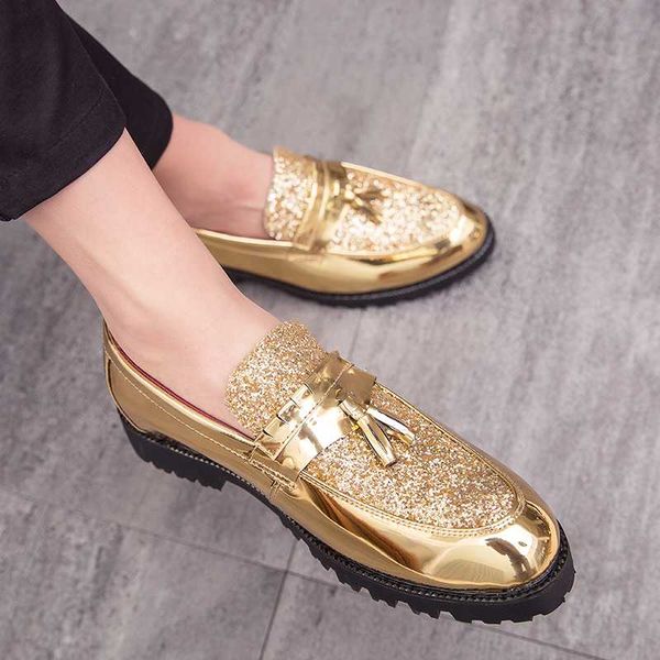 quaoar new fashion men's shoes, wedding groom's shoes, patent leather glitter diamond piece shiny personality pointed gold shoes, Black
quaoar new fashion men's shoes, wedding groom's shoes, patent leather glitter diamond piece shiny personality pointed gold shoes, Black
