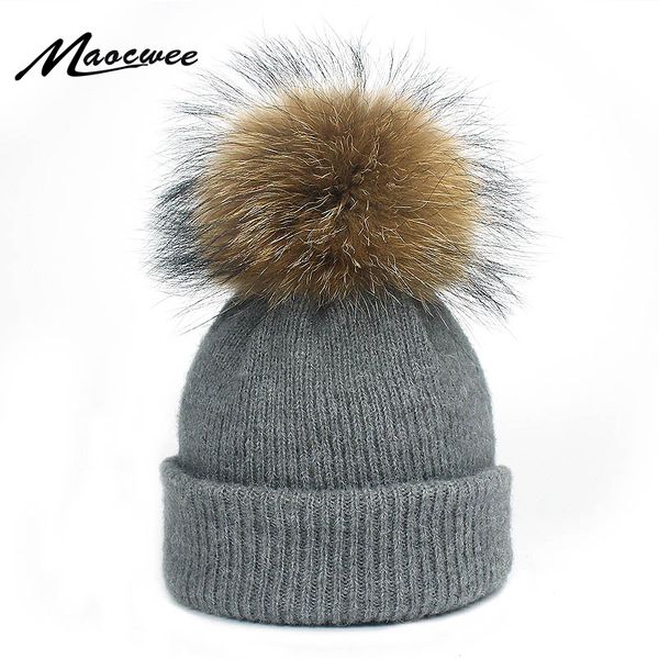 beanie/skull caps hat scarf dual-purpose womens autumn winter hats beanie pom for pure colour women raccoon fur female skullies, Blue;gray 
beanie/skull caps hat scarf dual-purpose womens autumn winter hats beanie pom for pure colour women raccoon fur female skullies, Blue;gray