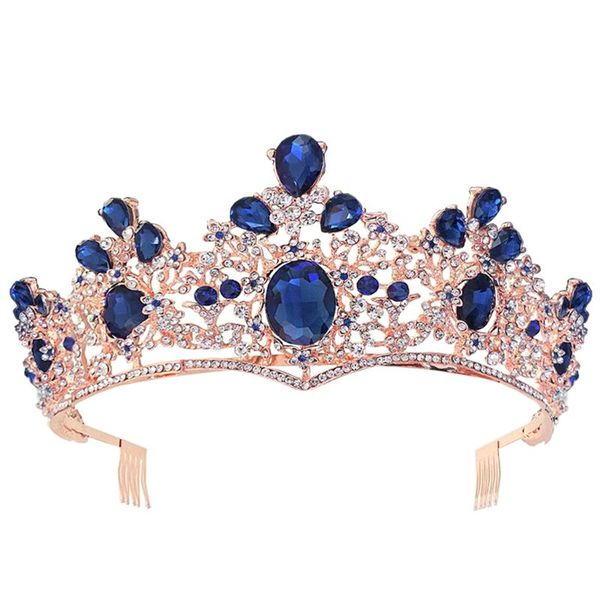 blue baroque royal queen gold wedding crown crystal princess tiara headbands, Golden;silver
blue baroque royal queen gold wedding crown crystal princess tiara headbands, Golden;silver
