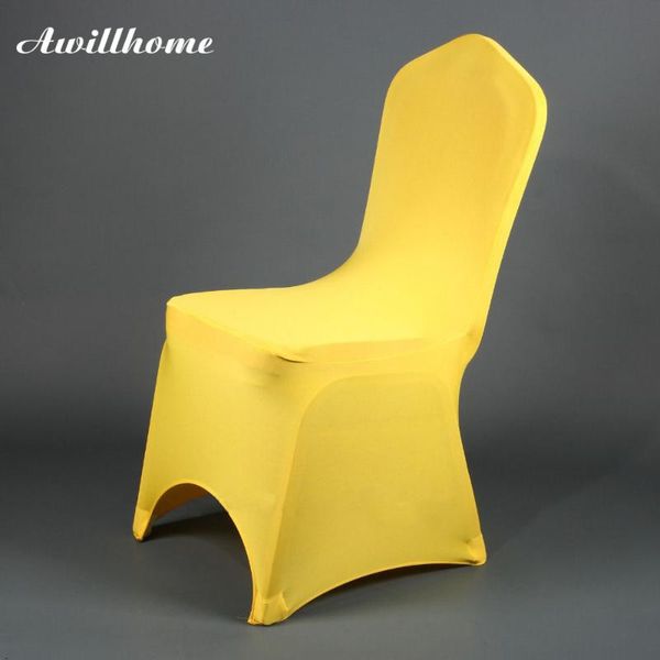 awillhome shipping by 100pcs good quallity lycra yellow spandex chair covers for wedding decortation
awillhome shipping by 100pcs good quallity lycra yellow spandex chair covers for wedding decortation