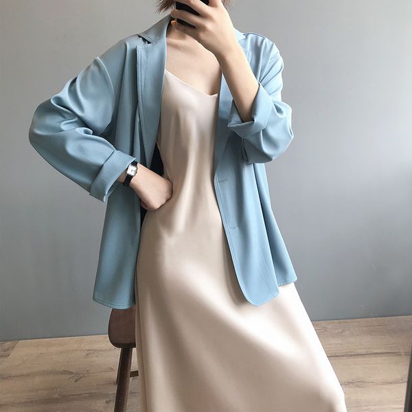 blazer coat long sleeve office vintage solid blue open stitch women stylish outerwear notched collar, White;black
blazer coat long sleeve office vintage solid blue open stitch women stylish outerwear notched collar, White;black