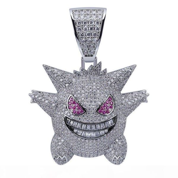 полный rhinestone gengar ожерелье творческий hip hop bling bling ice out ювелирные изделия с free 24 дюймов цепи для мужчин подарок, Silver
полный rhinestone gengar ожерелье творческий hip hop bling bling ice out ювелирные изделия с free 24 дюймов цепи для мужчин подарок, Silver