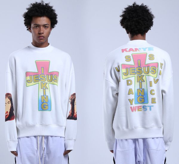 2020 hip hop stars europe america jesus is king sunday service cross fleece hoodie pullover men over size cotton casual hoodie
2020 hip hop stars europe america jesus is king sunday service cross fleece hoodie pullover men over size cotton casual hoodie