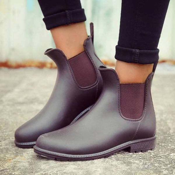 women ankle boots chaussure flats rain booties plus size pu leather slip on waterproof shoes woman zapatos mujer sapato d1873, Black
women ankle boots chaussure flats rain booties plus size pu leather slip on waterproof shoes woman zapatos mujer sapato d1873, Black