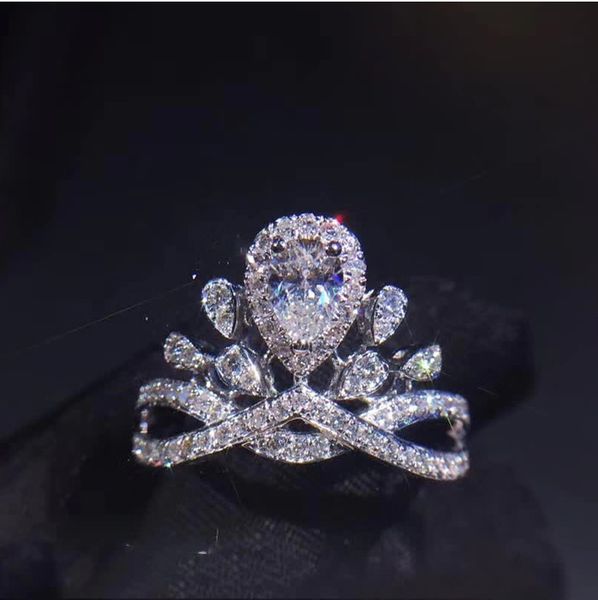 trendy 925 silver rings for women unique design water drop pear shaped crown ring bridal wedding engagement ring fine jewelry, Golden;silver
trendy 925 silver rings for women unique design water drop pear shaped crown ring bridal wedding engagement ring fine jewelry, Golden;silver