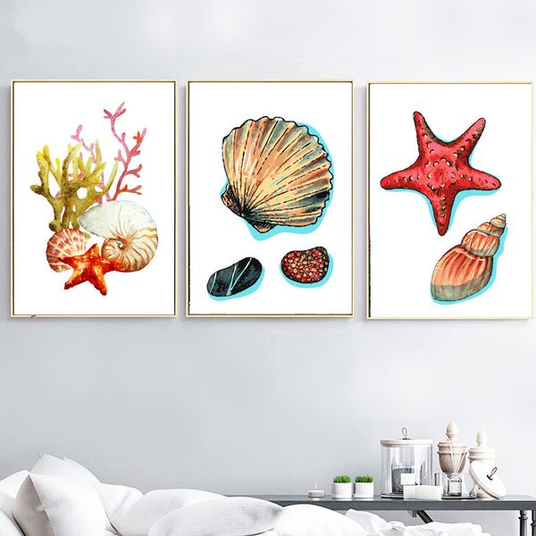 gohipang sea shell starfish nordic poster wall art print canvas painting pop art wall pictures for living room home decoration
gohipang sea shell starfish nordic poster wall art print canvas painting pop art wall pictures for living room home decoration
