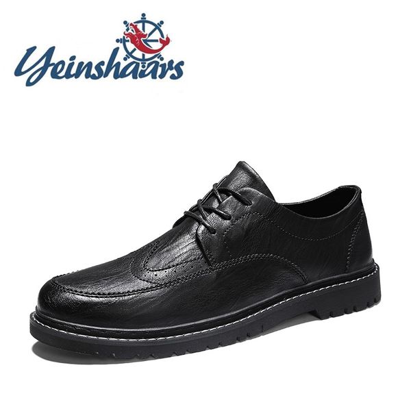 men casual shoes classic brogue shoe brand business formal shoes vintage british style men dress flat oxford fashion, Black
men casual shoes classic brogue shoe brand business formal shoes vintage british style men dress flat oxford fashion, Black