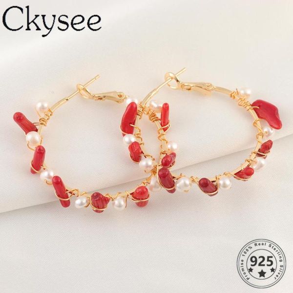 ckysee 925 sterling silver earrings circel red turquoise earrings for women fashion simple all-match charm fine jewelry, Golden;silver
ckysee 925 sterling silver earrings circel red turquoise earrings for women fashion simple all-match charm fine jewelry, Golden;silver