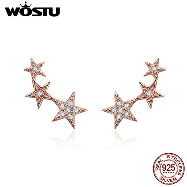 stud wostu authentic 925 sterling silver gold color sparking stackable star earrings for women luxury jewelry bijoux cqe291, Golden;silver
stud wostu authentic 925 sterling silver gold color sparking stackable star earrings for women luxury jewelry bijoux cqe291, Golden;silver