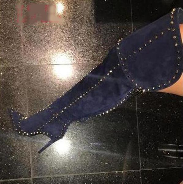 sestito женщина sexy заклепки украшенные zipper motorcycle boots дамы stiletto высокие каблуки за без колена сапоги остроконечные toe обувь, Black
sestito женщина sexy заклепки украшенные zipper motorcycle boots дамы stiletto высокие каблуки за без колена сапоги остроконечные toe обувь, Black