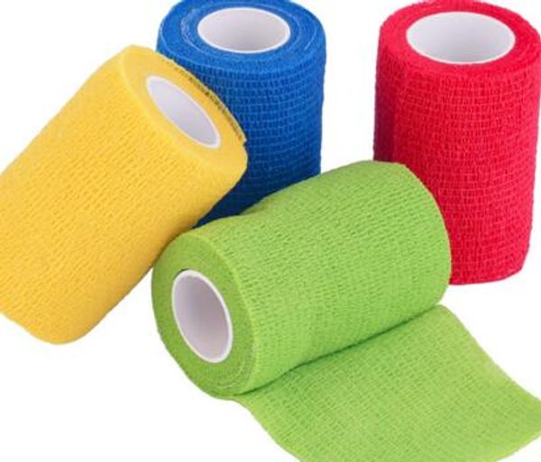 self-adhering bandage wraps elastic adhesive first aid tape 4.5m x 7.5cm, Black;gray 
self-adhering bandage wraps elastic adhesive first aid tape 4.5m x 7.5cm, Black;gray