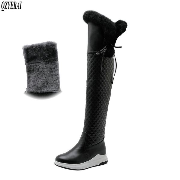 new winter style warm over knee the boots snow boots feather women waterproof true fur snow warm women shoes wedges, Black
new winter style warm over knee the boots snow boots feather women waterproof true fur snow warm women shoes wedges, Black