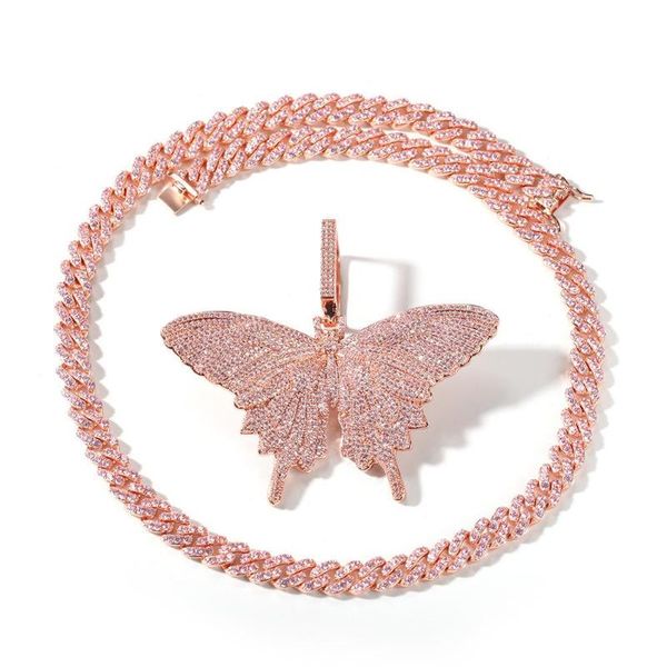 rose gold butterfly pendant necklace rose gold cuban chain cubic charm crystal women men's hip hop rock jewelry, Silver
rose gold butterfly pendant necklace rose gold cuban chain cubic charm crystal women men's hip hop rock jewelry, Silver