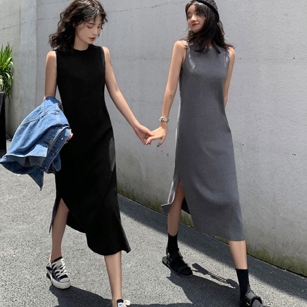women sleeveless new dress fashion straight loose dress female lady girl casual sundress streetwear, Black;gray
women sleeveless new dress fashion straight loose dress female lady girl casual sundress streetwear, Black;gray