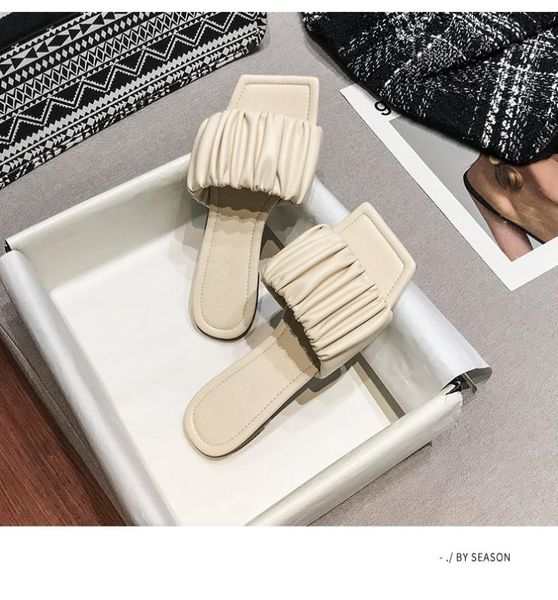2020 new fashion pleated womens slippers summer outdoor dress sandal square low heel open toe slides flip flop, Black
2020 new fashion pleated womens slippers summer outdoor dress sandal square low heel open toe slides flip flop, Black