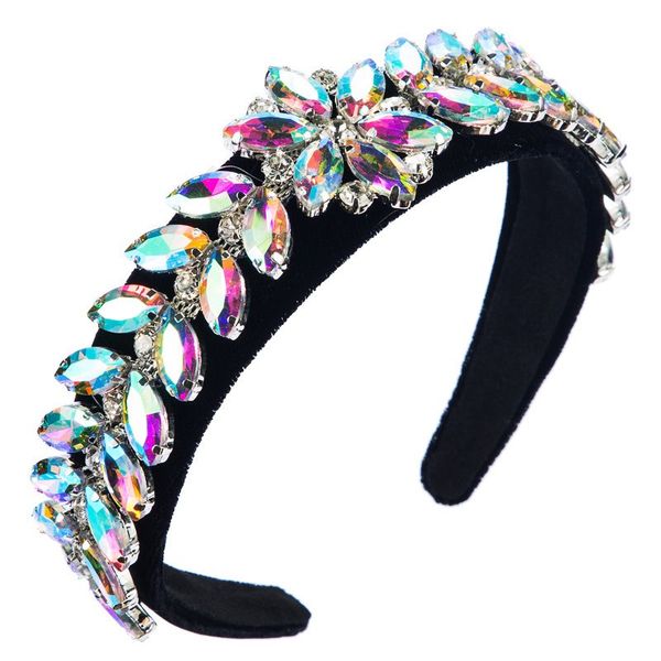 fashion rhinestones headband leaf flower accessories inlaid super flashing glass crystal gold velvet wide brim hair band women, Silver
fashion rhinestones headband leaf flower accessories inlaid super flashing glass crystal gold velvet wide brim hair band women, Silver