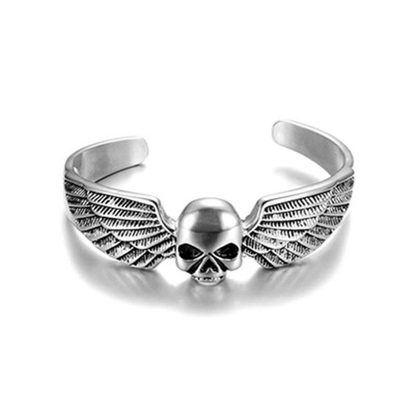 2020 new cool knight style stainless steel men's punk hip hop exaggerated skull opening metal bracelet fashion accessories, Black
2020 new cool knight style stainless steel men's punk hip hop exaggerated skull opening metal bracelet fashion accessories, Black